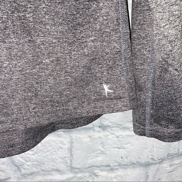 Danskin dri more Longsleeve v-neck top grey women size small - Picture 2 of 7